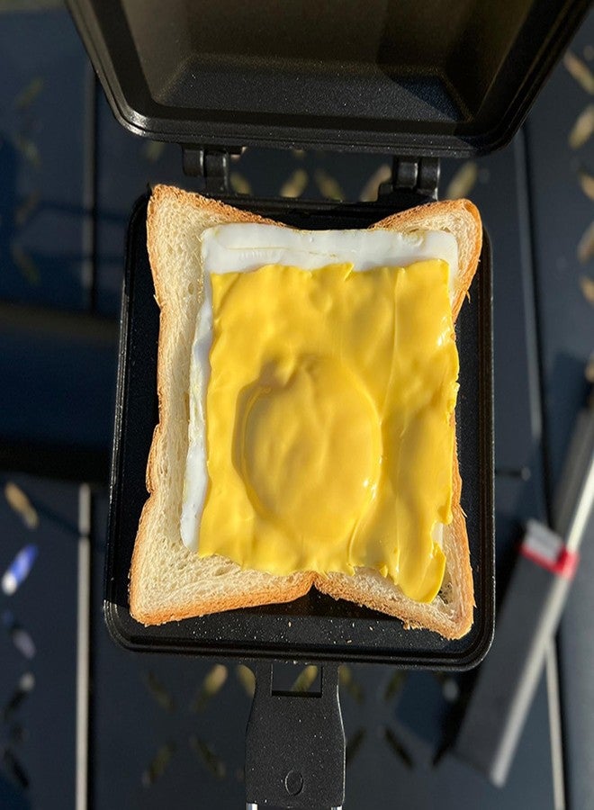 Jauarta Sandwich Maker Foldable Portable Non Stick Breakfast Maker Press Pan for Home Camping - Image 2
